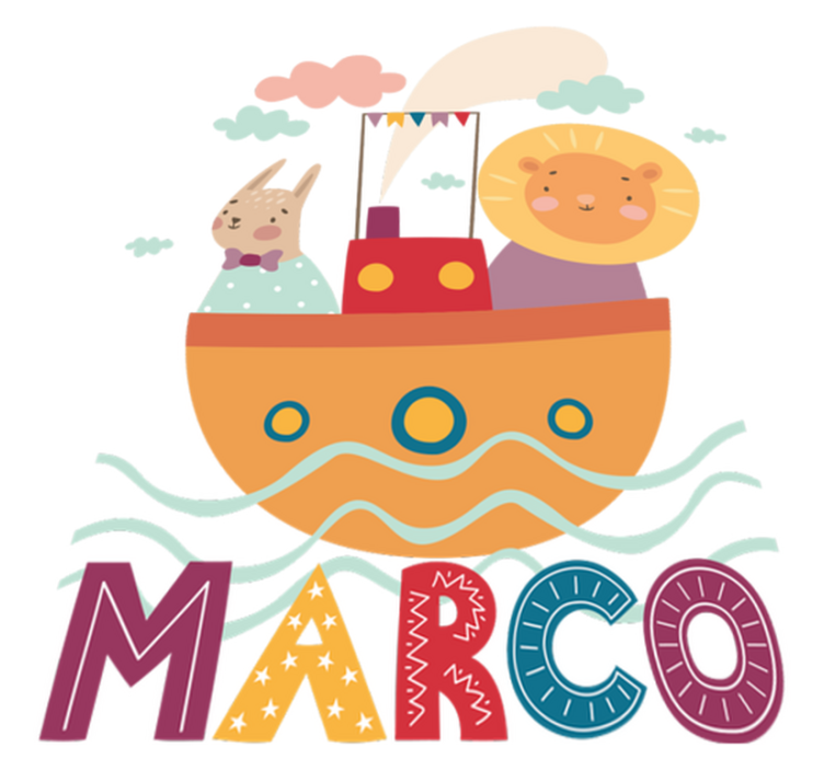 Vinil podovi životinja na čamcu - TenStickers