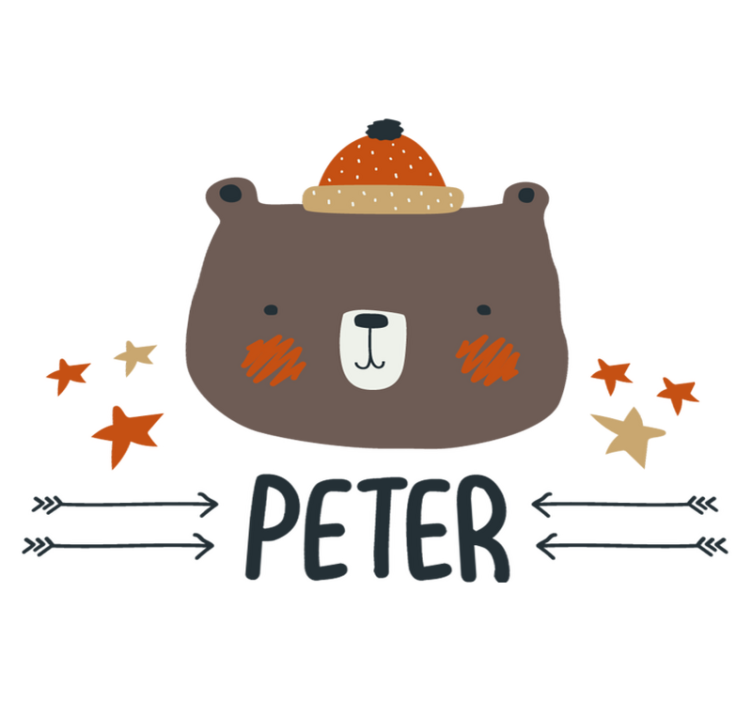 Vinil podovi životinja nordic slatki medvjed personalizirani - TenStickers