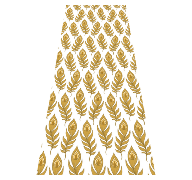 Vinil podovi životinja: plavi puran s zlatnim cvjetovima - TenStickers