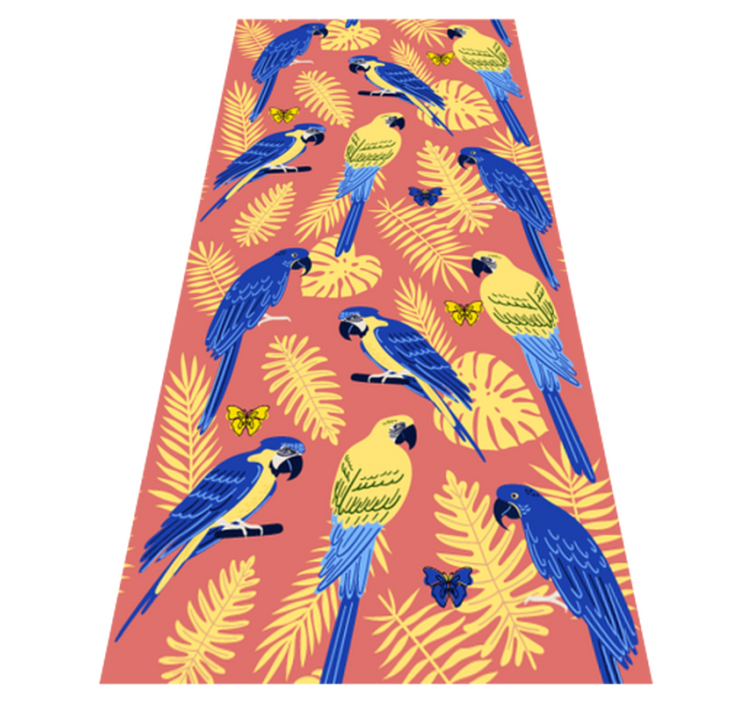 Vinil podovi životinja papige i leptiri - TenStickers