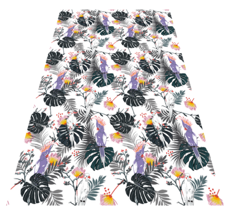 Vinil podovi životinja crveni i ljubičasti papagaji - TenStickers