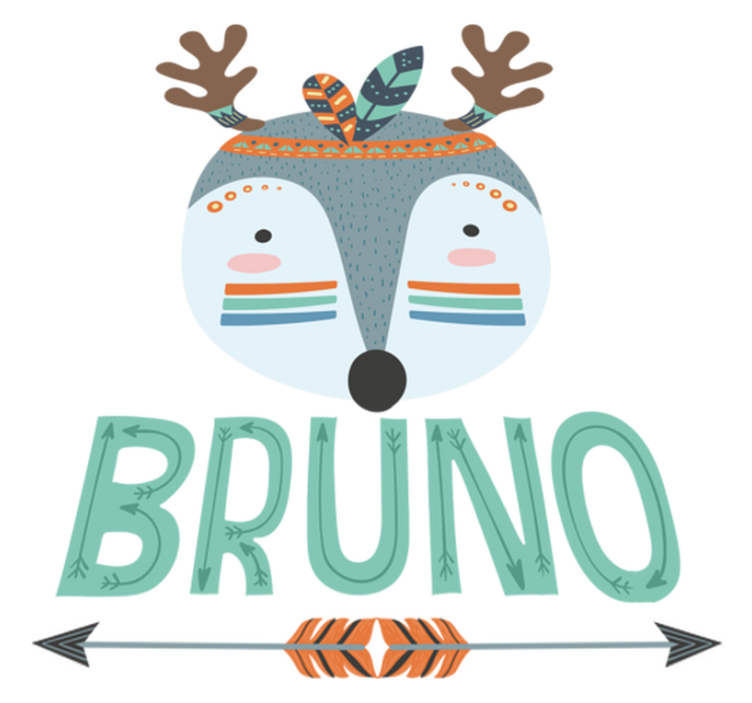 Vinil podovi životinja nordic jelen s imenom - TenStickers