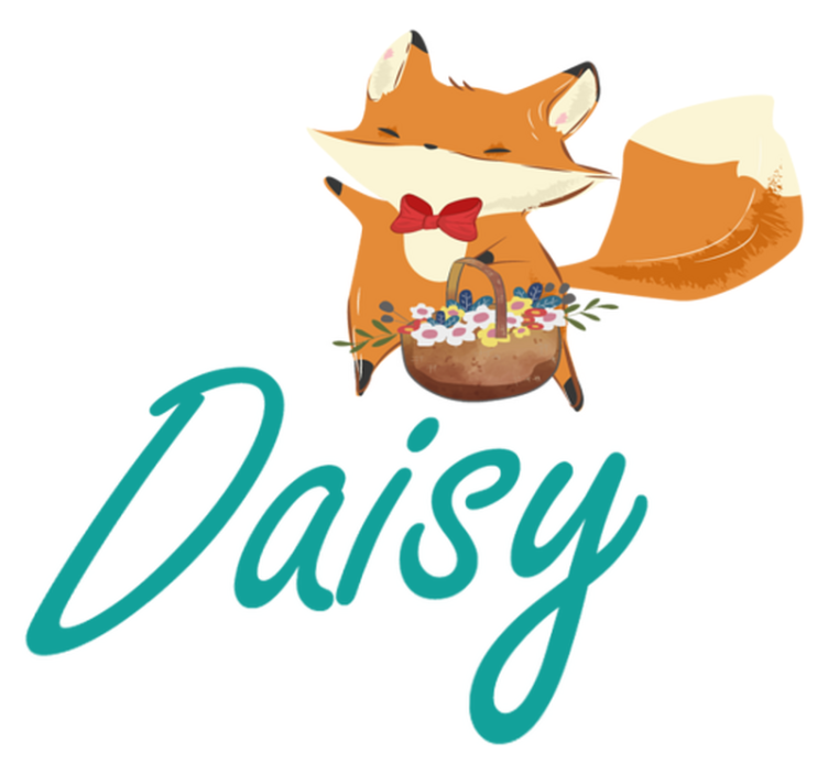 Vinil podovi životinja s veselim likom lisice - TenStickers