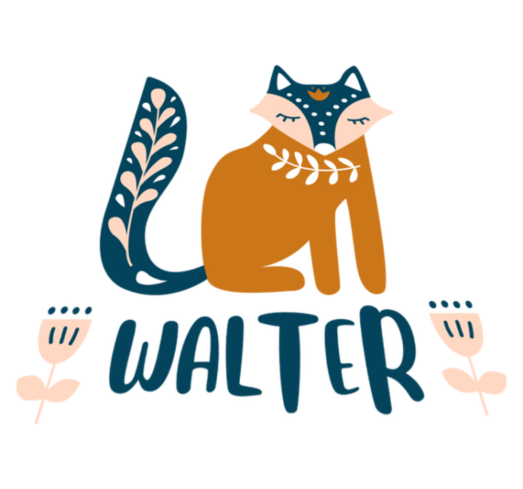 Vinil podovi životinja s ilustracijom lisice - TenStickers