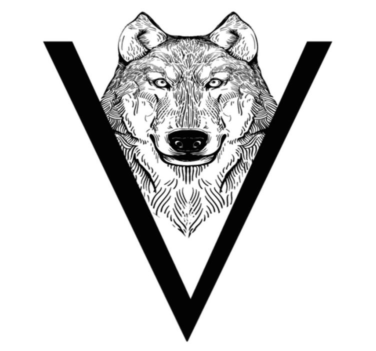 Vinil podovi životinja s ilustracijom vuka - TenStickers