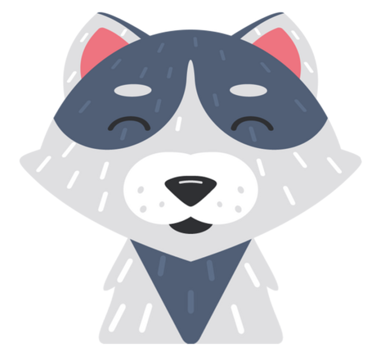 Vinil podovi životinja s veselom životinjskom facom - TenStickers