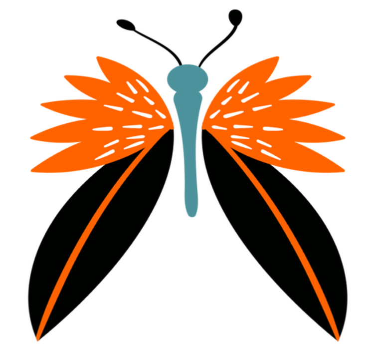 Vinil podovi životinja s šarenim leptirima - TenStickers