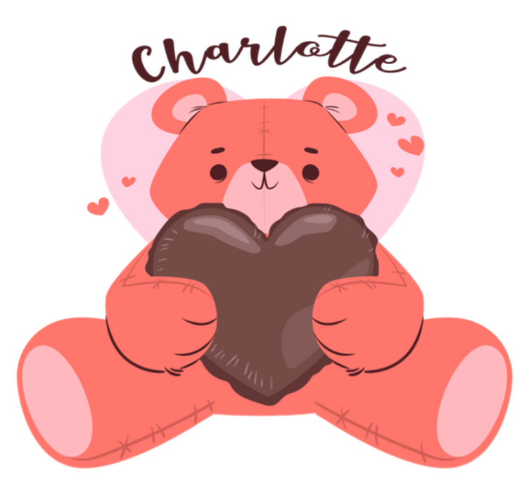 Vinil podovi životinja s preslatkim medvjedom srcem - TenStickers