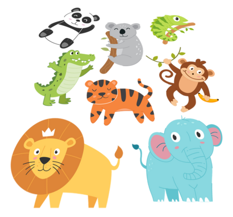 Vinil podovi životinja s ručno crtanom jesenskom tematikom - TenStickers