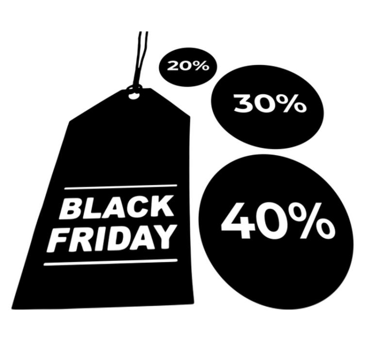 Vinilni tepih black friday prilagodljivi set od 3 - TenStickers