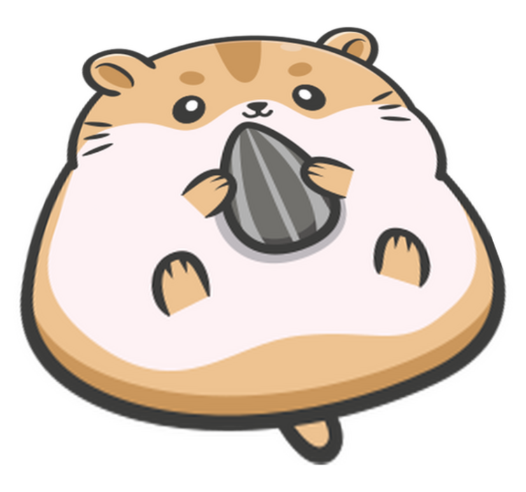 Vinil podovi životinja s simpatičnom grafikom hrčka - TenStickers