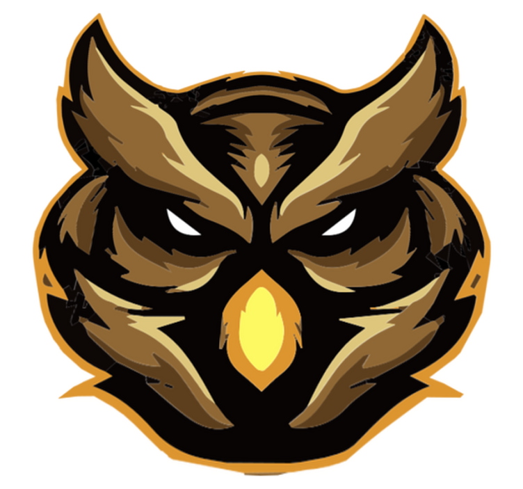 Vinil podovi životinja s motivom snažne sove - TenStickers