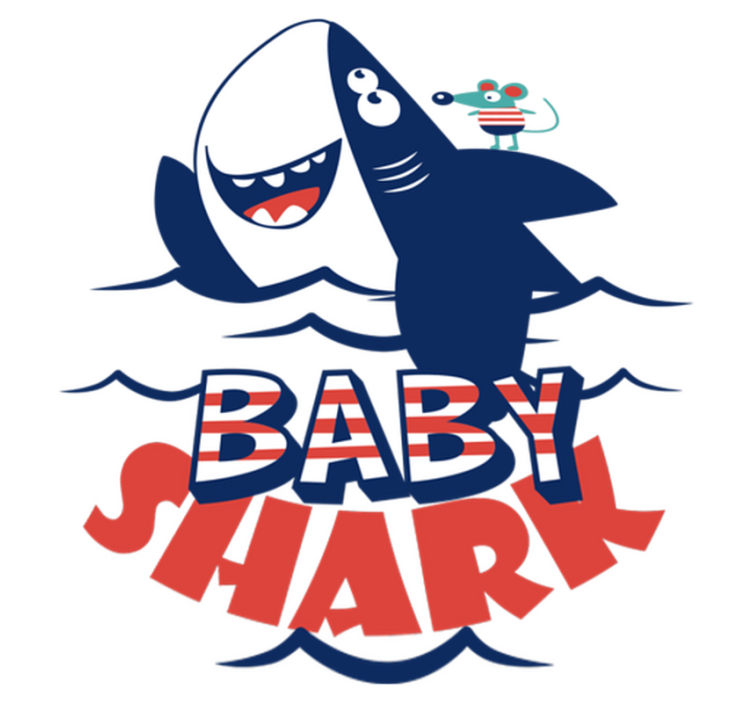 Vinil podovi životinja s likom sretnog morskog psa - TenStickers