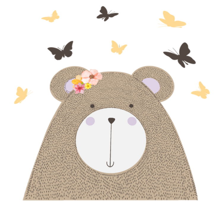 Vinil podovi životinja s motivom razigranog medvjeda - TenStickers