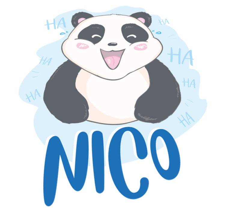 Vinil podovi životinja baby panda iznenađena imenom - TenStickers