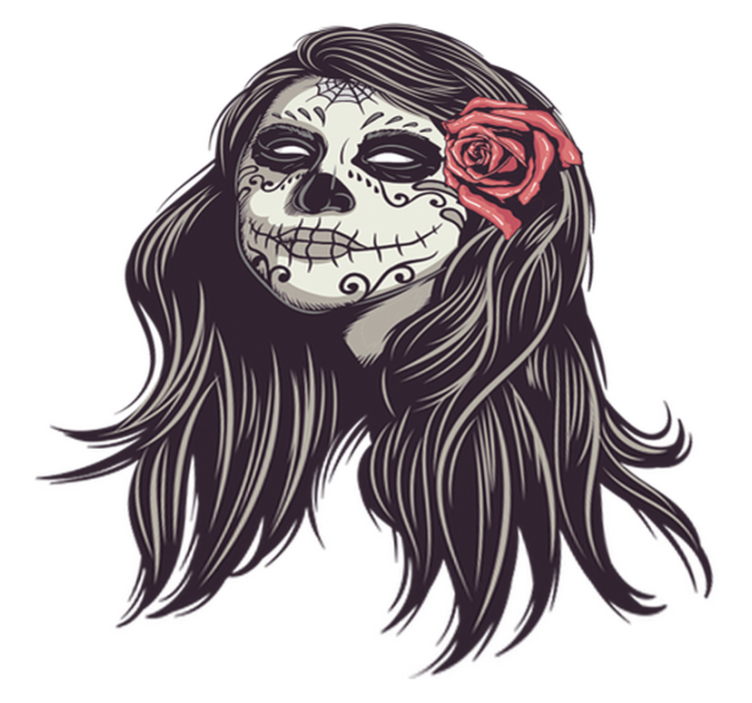 Vinil podovi noć vještica djevojka s mrtvog dana - TenStickers