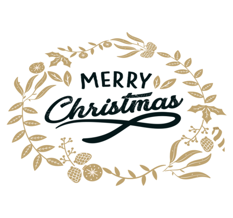 Vinil podovi božić s cvjetnim vezom - TenStickers