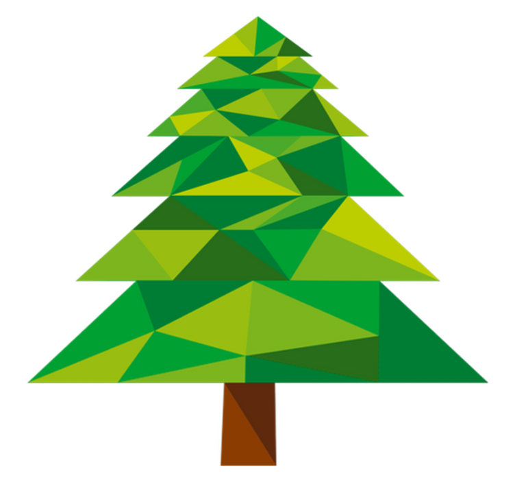 Vinil podovi božić pino poligonalni - TenStickers