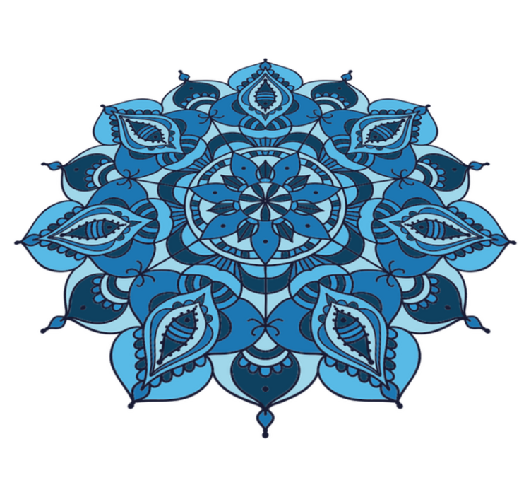 Vinil podovi cvijeće i biljke plavi lotus mandala - TenStickers