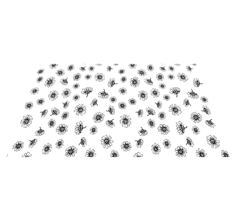 Vinil podovi cvijeće i biljke set kontura tratinčica - TenStickers