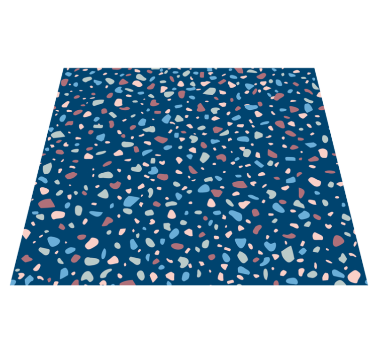 Vinil pod u kuhinji tamnoplavi terrazzo - TenStickers