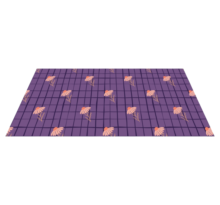 Vinil podovi cvijeće i biljke ljubičasti cvjetni uzorak - TenStickers