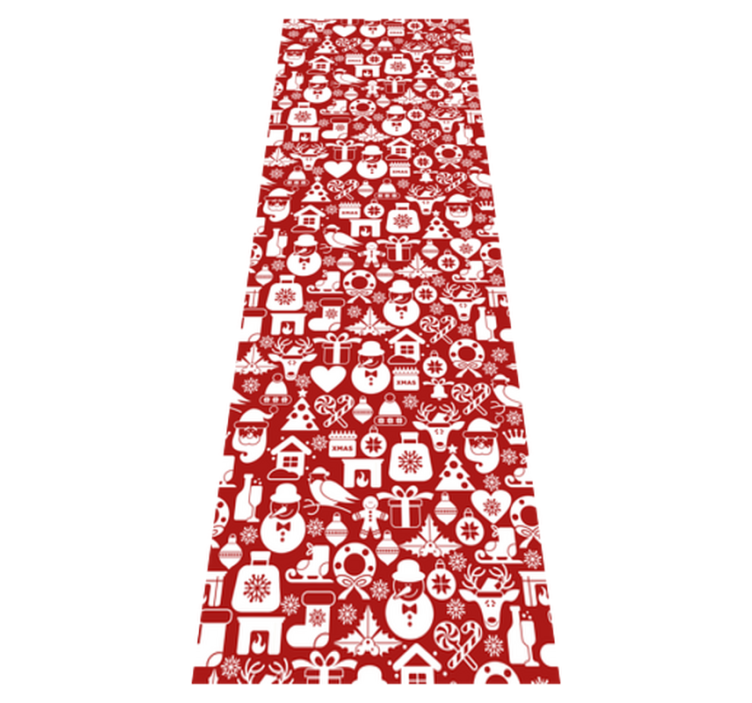 Vinil podovi božić ikone za božić na crvenoj pozadini - TenStickers