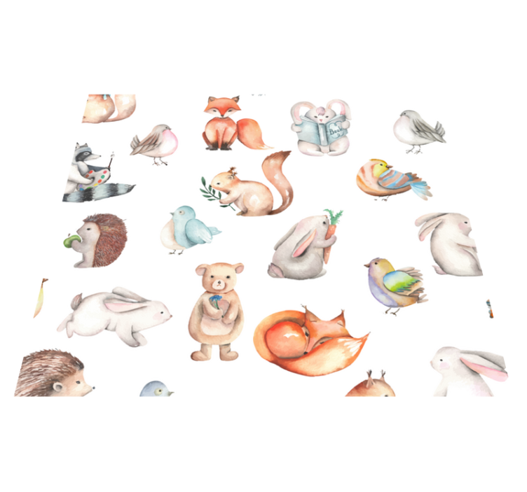 Drugi vinil podovi jednostavne šumske životinje - TenStickers