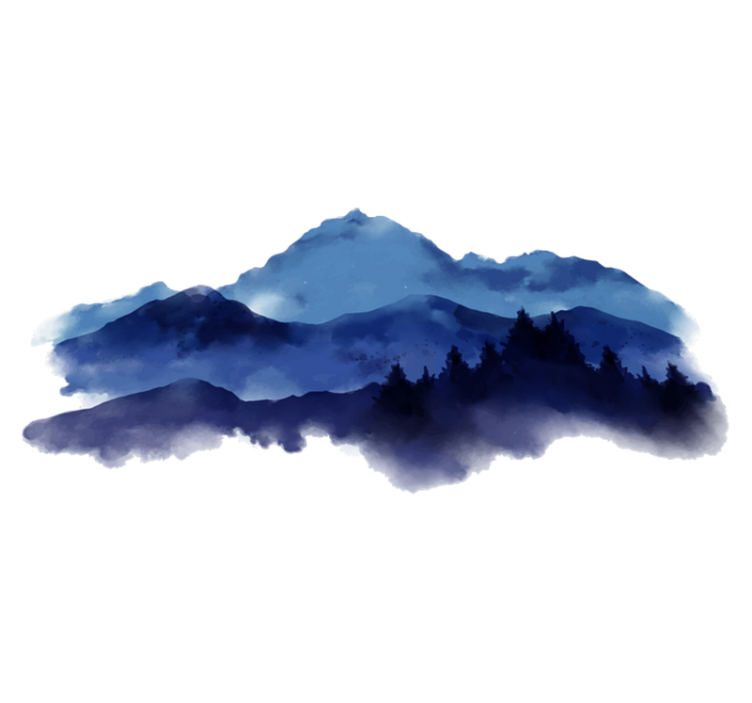 Vinil podovi priroda izrezbarene planine - TenStickers