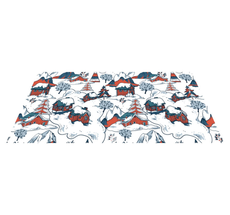 Vinil podovi priroda poljski planinski pejzaž - TenStickers