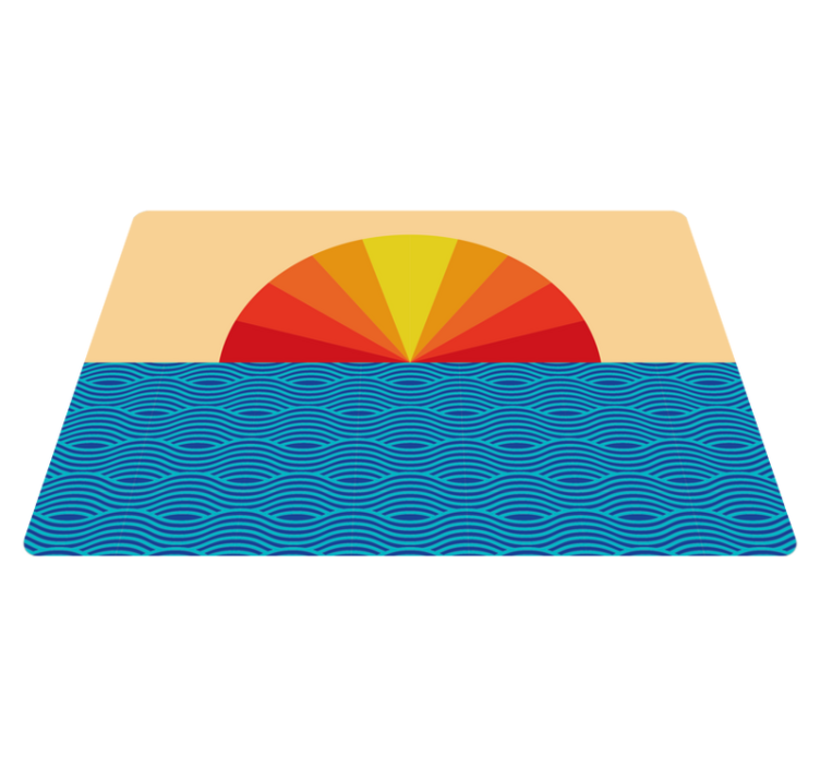 Vinil podovi priroda vintage zalazak sunca - TenStickers