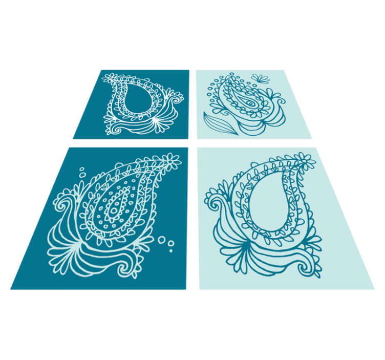 Vinil podovi priroda s uzorkom paisley pločica - TenStickers