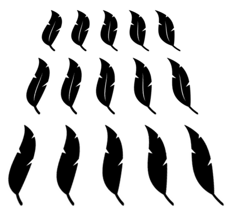 Vinil podovi priroda s uzorkom letećih pera - TenStickers