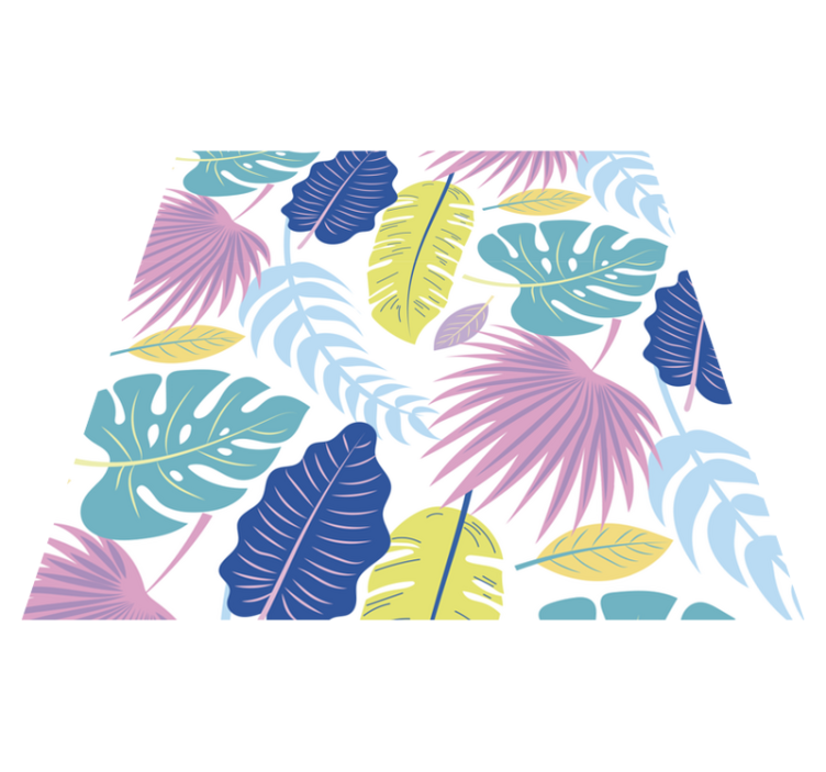 Vinil podovi priroda s šarenim uzorcima lišća - TenStickers