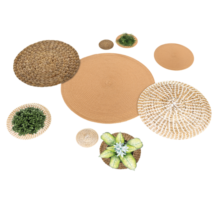 Vinil podovi cvijeće i biljke vrt i pletenica - TenStickers