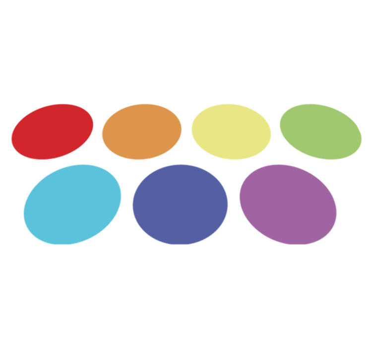 Vinil podovi geometrijski veliki točkasti duginasti - TenStickers