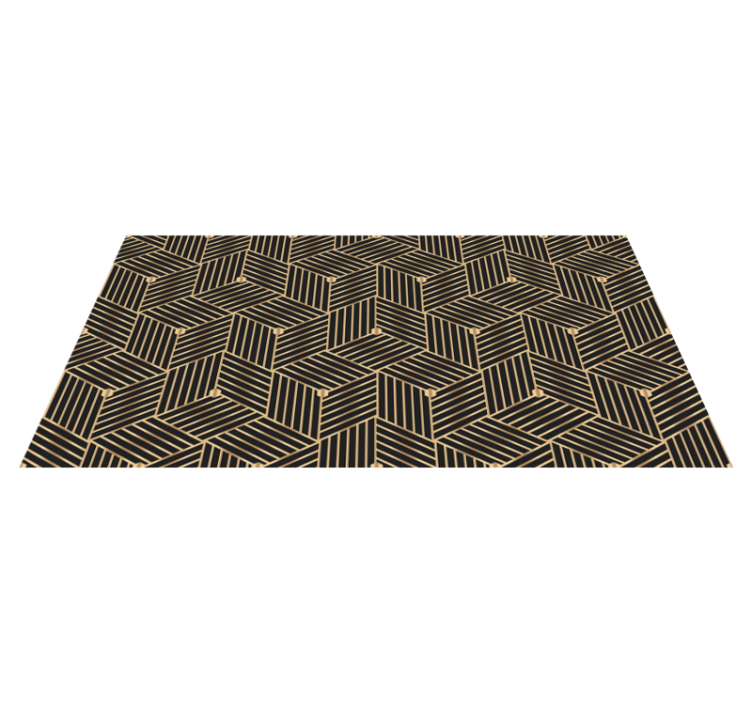 Vinil podovi geometrijski zlatni geometrijski uzorak - TenStickers