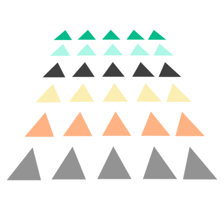 Vinil podovi geometrijski 30 malih trokuta za bebe - TenStickers