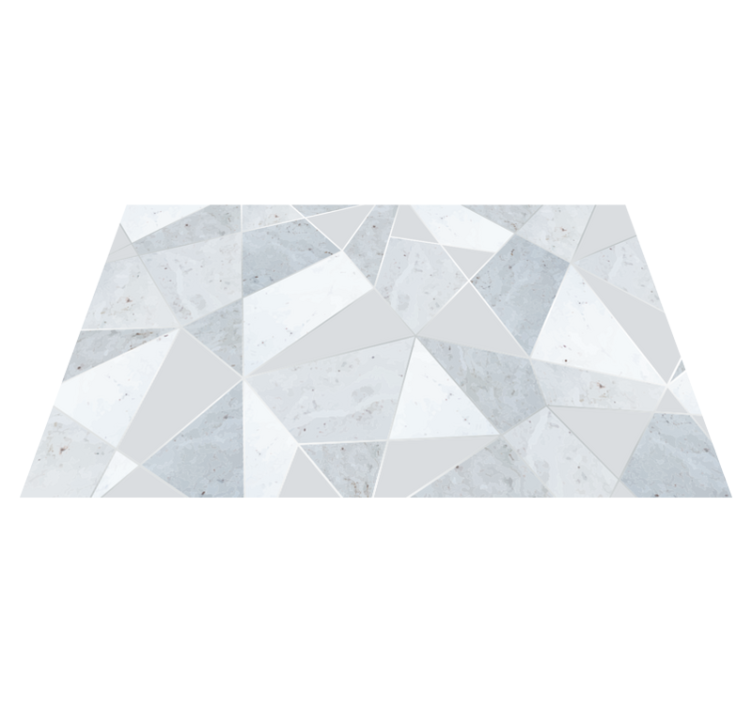 Vinil podovi geometrijski jednostavni sivi trokutasti mramor - TenStickers