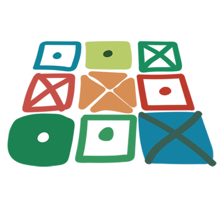 Vinil podovi geometrijski dizajn s različitim kvadratima - TenStickers