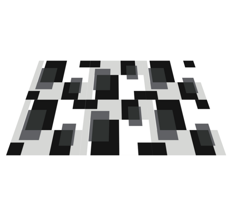 Vinil podovi geometrijski crno-bijeli blokovi - TenStickers