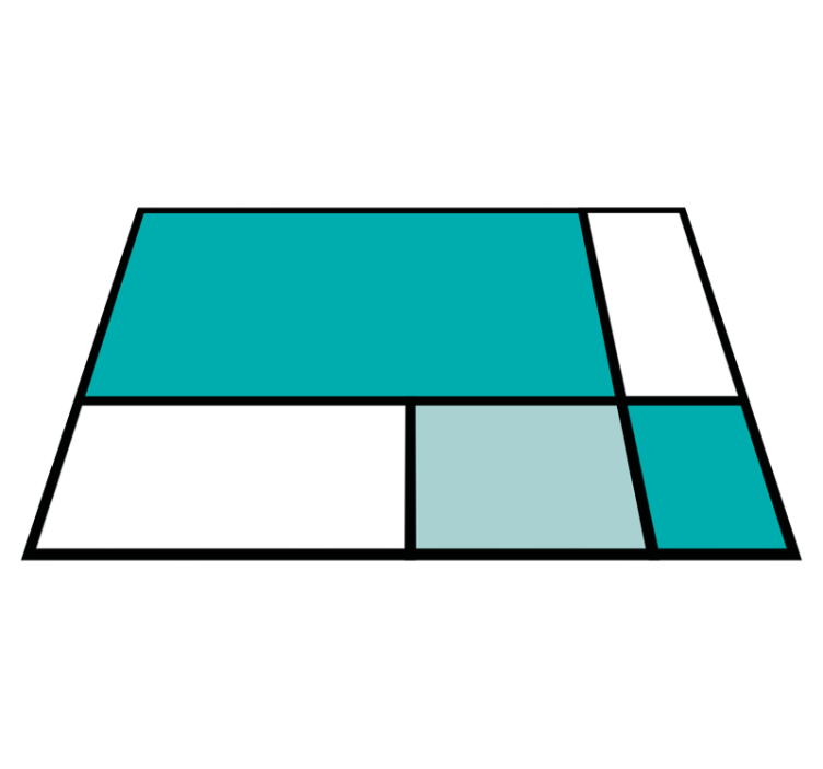 Vinil podovi geometrijski zeleni kvadratni blokovi - TenStickers