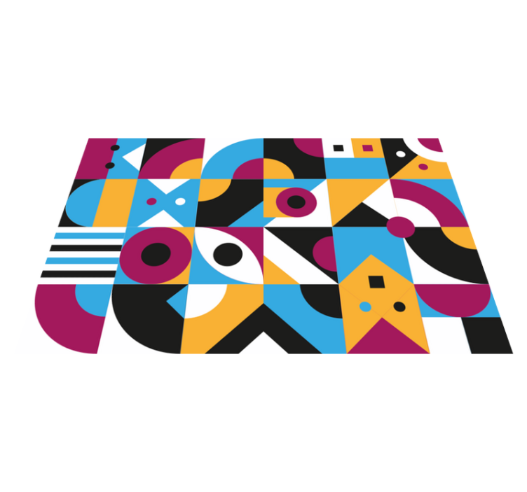 Vinil podovi geometrijski u boji s geometrijskim oblicima - TenStickers