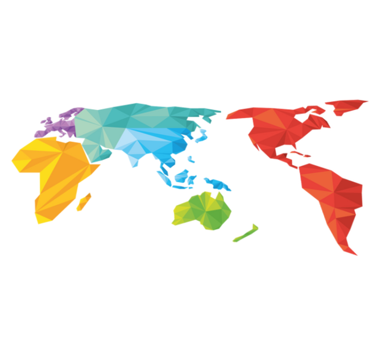 Vinil podovi geometrijski svijet u geometrijskim bojama - TenStickers