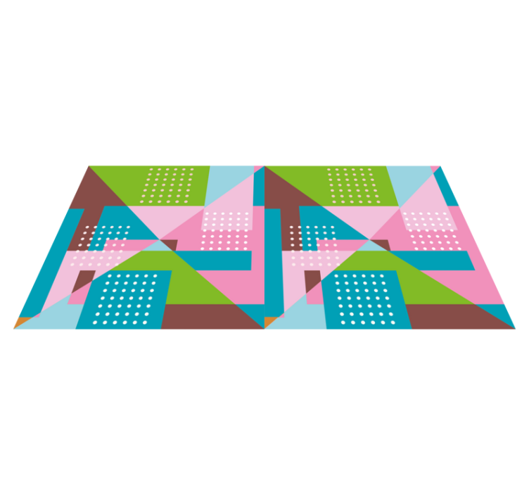 Vinil podovi geometrijski pastelni uzorak - TenStickers