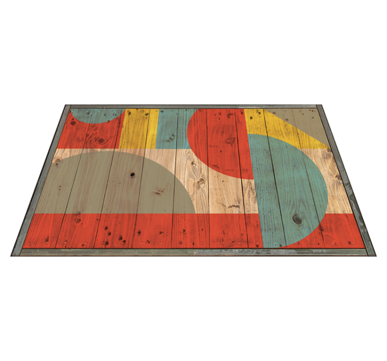 Vinil podovi geometrijski geometrija s drvom - TenStickers