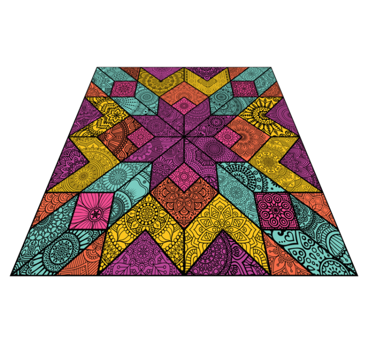 Vinil podovi geometrijski šareni geometrijski elementi - TenStickers