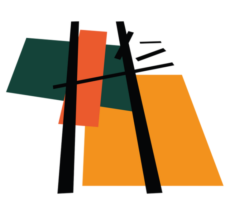 Vinil podovi geometrijski apstraktne boje - TenStickers