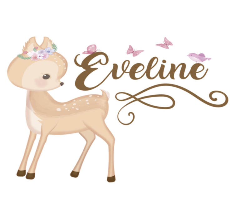 Vinil podovi djeca s personaliziranim jelenskim naljepnicama - TenStickers