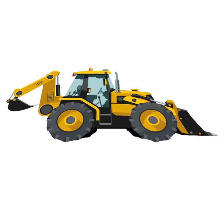 Vinil podovi djeca realistični traktor - TenStickers